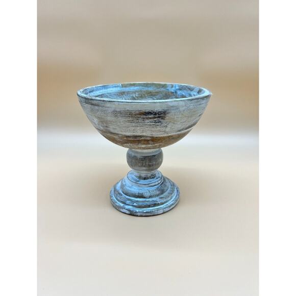 Handmade Wood Pedestal Bowl - Picture 4 of 6